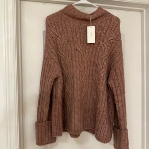 NWT Vince Mirrored Cable Turtleneck sweater